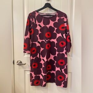 Marimekko Floral Pink and Red Dress
